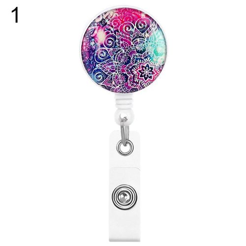 Porte-Badge Rotatif Et Rétractable Fleur 360, Pince Crocodile Rotative, Porte-Badge Pour Carte D'identité, Porte-Badge Pour Médecin, Infirmière, Bobine De Clip, Fourniture De Bureau