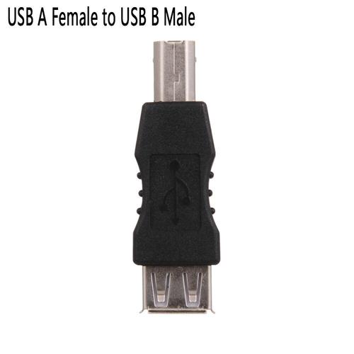 Adaptateur électronique nickelé USB 2.0 type A femelle vers type B mâle, adaptateur Scanner, connecteur convertisseur