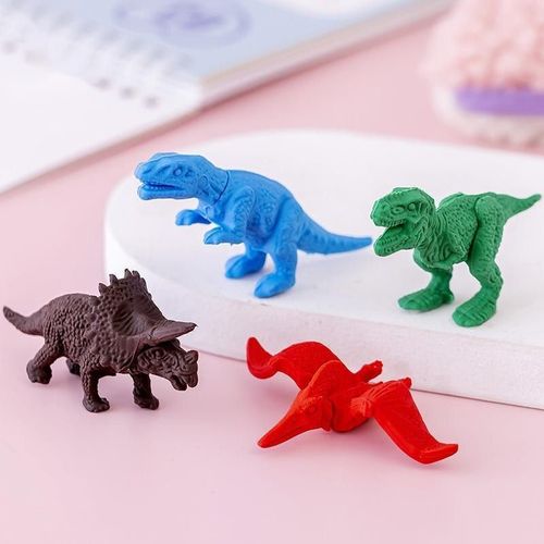 Gommes Adorables En Forme De Dinosaure, 1 Pièce, Crayon, Dessin Animé, Adorables Animaux, Fournitures De Papeterie Scolaires Et De Bureau