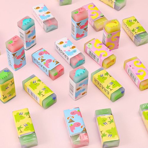 Gommes Souples En Forme De Dinosaure 2b Pour Enfants, 1 Pièce, Fournitures De Papeterie Scolaires Et De Bureau Créatives Et Faciles À Nettoyer