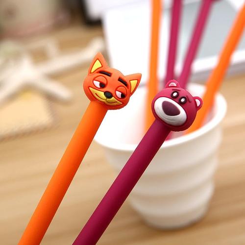 Stylos À Gel, 1 Pièce, Mignon, Dessin Animé, Animaux, Ours, Renard, Kawaii, Papeterie, Fournitures Scolaires Et De Bureau, Cadeaux Pour Enfants