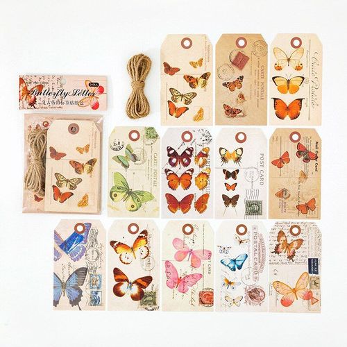 Bloc-Notes Rétro À L'ancienne Étiquette Autocollante, Étiquette Autocollante, Bloc-Notes De Carte, Fait À La Main, Papier De Décoration, 24 Pièces