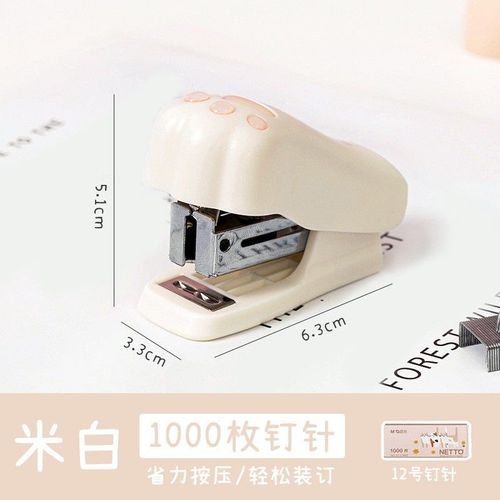 Ensemble De Mini Agrafeuses Kawaii, 1000 Pièces, 12 # Agrafes, Papier Patte De Chat Mignon, Papeterie, Outils De Reliure, Fournitures Scolaires