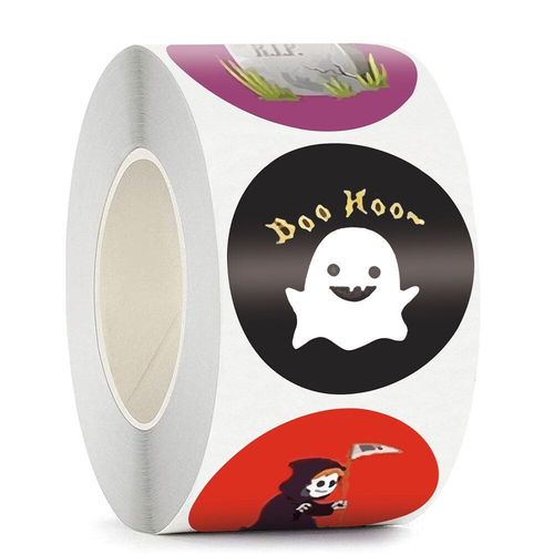 Autocollants D'halloween, Étiquette De Scellage D'enveloppe Faite À La Main, Décoration De Cadeau De Fête De Vacances, Papeterie Autocollante De 50 À 500 Pièces