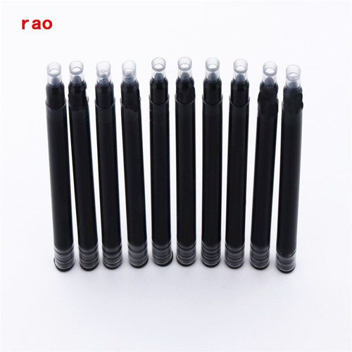 Recharges de cartouches d'encre noire, 10 pièces, prix de gros, stylo à plume, assurance de marque, type universel, d'autres marques sont également adaptées