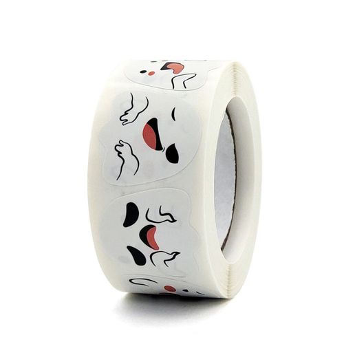 Autocollant Joyeux Halloween, Étiquette Autocollante, Nuit Effrayante, Araignée Noire, Petit Chat, Jouet Pour Enfants, Décoration Animale Drôle, 50 À 500 Pièces