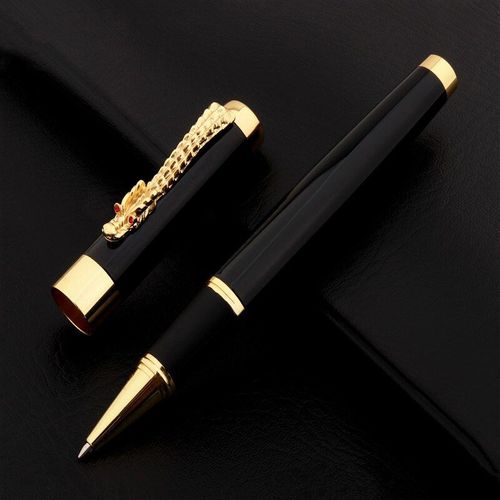 Stylo Roller Dragon Noir À Pointe Moyenne, De Haute Qualité, 1300, Fournitures De Papeterie Scolaire Pour Étudiants, Stylos À Encre Noire