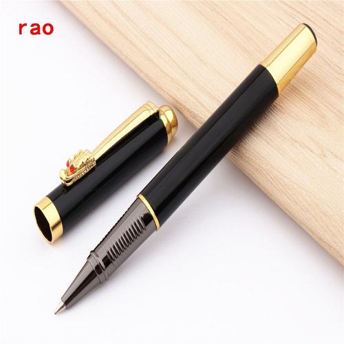 Stylo À Bille Roulante Dragon Oriental Noir, De Luxe, De Qualité, À Pointe Moyenne, Pour Le Bureau, Nouveau, 7026