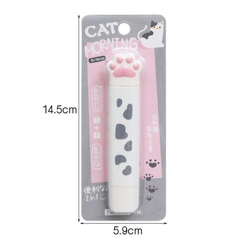 Bande Correctrice Portable 2 En 1, Griffe De Chat, Correcteur Blanc Kawaii, Papeterie Cadeau Promotionnel, Fourniture Scolaire Et De Bureau