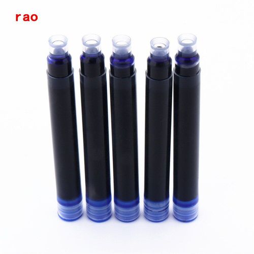 Recharge de cartouches d'encre bleue, 5 pièces, prix de gros, stylo à plume, assurance de marque, type universel, d'autres marques sont également adaptées
