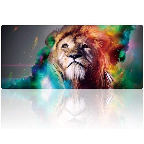 Tapis de souris Gamer Bureau Tapis Colore Lion Ordinateur Tapis De Souris Grand XXL Gros PC Bureau Tapis De Souris de jeu de Souris De Jeu