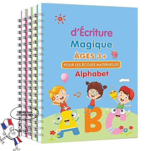 Cahier De Pratique De La Magie Française Pour Enfants, Apprentissage Des Nombres En Lettrage Français Pour La Calligraphie, Écriture, Cadeaux Pour Enfants, Nouveau