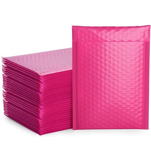 Enveloppe À Bulles Doublée, 50 Pièces, Enveloppe Avec Film De Perle, Cadeau, Livre Et Magazine, Style Autonome, Emballage De Courrier Rose