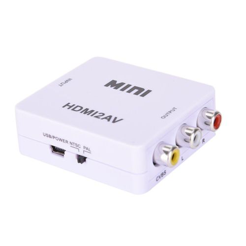 Adaptateur HDMI vers RCA AV/CVBS HD 2022 P, Mini HDMI2AV, convertisseur vidéo pour PC/PS3/magnétoscope/DVD, Support NTSC PAL, 1080
