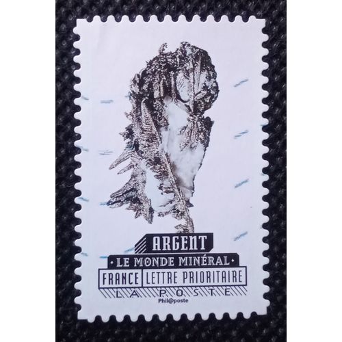 France 2016 Timbre Oblitéré Y&t 1229 - Argent - Carnet Le Monde Minéral