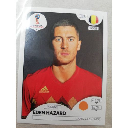 Éden Hazard. Belgique. World Cup Russia 2018. Numéro 527.Panini