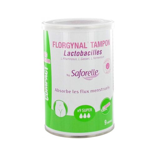 Florgynal Boite De 9 Tampons Applicateur Compact Super 