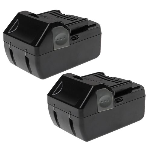 EXTENSILO 2x Batteries compatible avec Hitachi / Hikoki UB 18DSL, WH 18DSAL outil électrique, aspirateur (5000 mAh, Li-ion, 18 V)