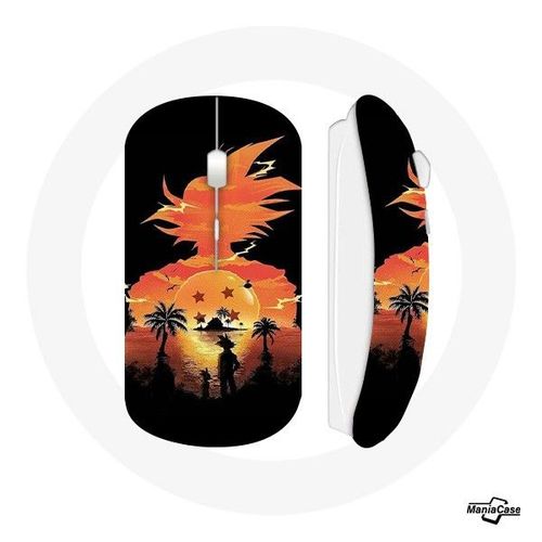 Souris Sans Fil Manga Dragon Ball Sangoku Ombre Orange