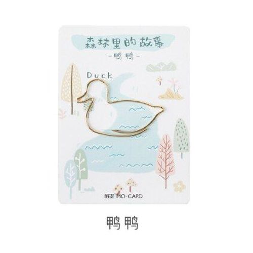 Lot De 10 Trombones Créatifs Animal Plante Ins Canard Oiseau Chien Éléphant Champignon Signet En Métal Pour Journal De Scrapbook Étudiant