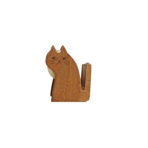 Distributeur De Ruban Adhésif En Bois Vintage, Dessin Animé Chat Mignon Rouleau Coupe-Ruban, Support De Ruban Washi, Outil D'emballage Manuel, Accessoire De Bureau