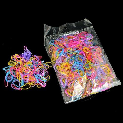 Lot D'élastiques Jetables Avec Anneau En Caoutchouc Coloré, 1000 Pièces, Chouchous Pour Queue De Cheval, Accessoires De Cheveux Pour Enfants