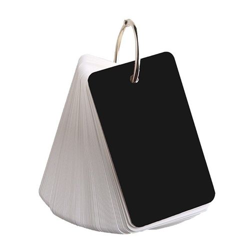 100 Feuilles De Mini Cartes Flash En Carton À Retourner, Cartes D'index Avec Reliure En Fer, Bloc-Notes De Reliure Vierge Rechargeable Pour Étudiant