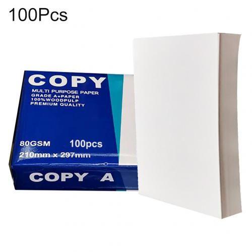 Papier De Copie Multifonction A4, 100 Feuilles, Artisanat Blanc, Imprimante Laser À Jet D'encre, Copieur A4, Fournitures De Bureau