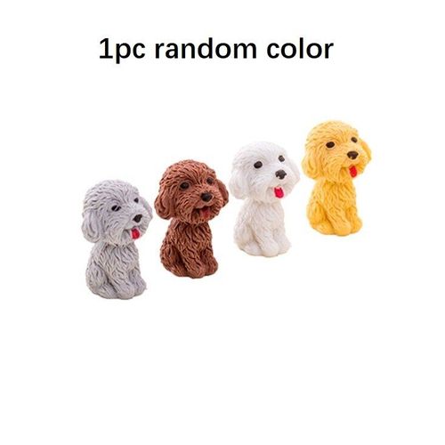 Gommes À Crayon En Caoutchouc, Fournitures Scolaires Et De Bureau Créatives Et Mignonnes De Dessin Animé De Chien Pour Cadeaux D'étudiants Et D'enfants De Couleur Aléatoire