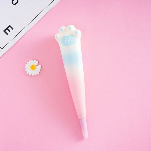 Stylo À Gel En Forme De Griffes De Chat, Dessin Animé Mignon, Décompression, Éponge Douce, Papeterie Scolaire Kawaii