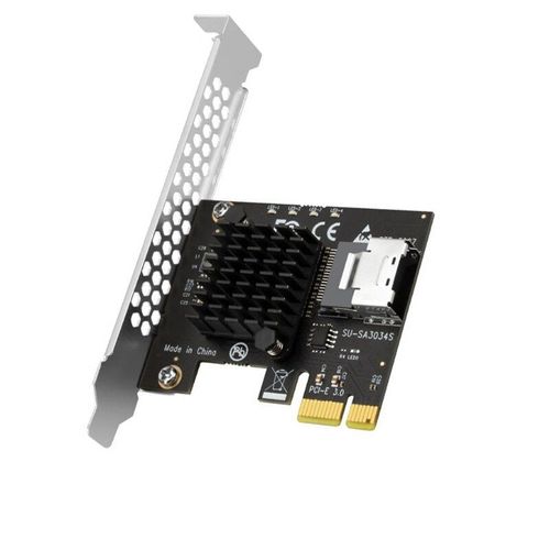 Carte PCIe 4 Ports PCI-E pour Carte D'extension 6Gbps PCI-E 1X 3.0 Carte contrôleur pour Windows10 Vista/ Linux
