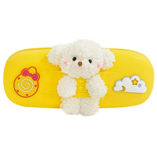 Porte-Crayon De Couleur Vive Pour Enfants, Facile À Nettoyer Et À Transporter, Avec Ours En Peluche