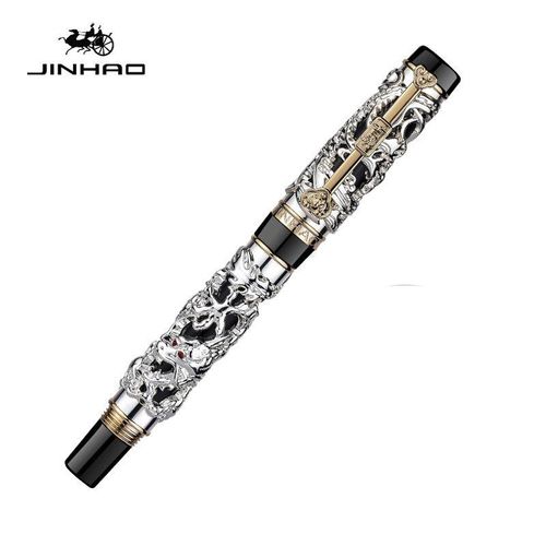 Stylo À Bille Dragon Et Phénix En Métal Lourd, Stylo À Bille De Luxe, 0.7mm, Cadeau D'affaires, Fournitures De Bureau