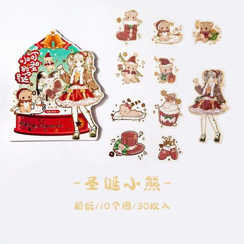 Autocollants De Noël En Forme De Cerf, Père Noël, Bonhomme De Neige, Étiquette Cadeau Pour Enfants, Diy Bricolage, Bagages, Valise, Jouet, 30 Pièces