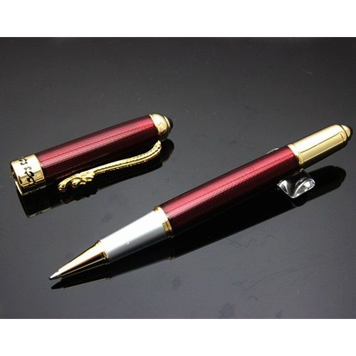 Stylo Roller De Luxe Vintage, Magnifique Ondulation Avec Pince De Dragon, Collection De Stylos À Encre De Sculpture En Métal Argenté Noble, 1000