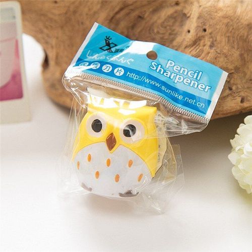 Taille-Crayon Mécanique En Plastique, Hibou Mignon Kawaii, Fournitures Scolaires Et De Bureau, Papeterie Artistique Créative, Cadeau Pour Étudiant, 4 Couleurs, 1 Pièce