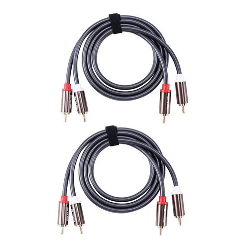 Câble Audio hi-fi 2x Rexlis 2 Rca vers 2 Rca mâle vers mâle, Ofc Av, fil de haut-parleur pour TV, amplificateur Dvd, caisson de basses, barre de son 1M