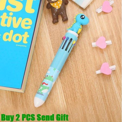 Stylo À Bille En Forme D'animal Mignon, 10 Couleurs, Stylo À Gel Pour L'écriture Des Étudiants, Papeterie Scolaire, Dinosaure, Achetez 3, Envoyer Un Cadeau