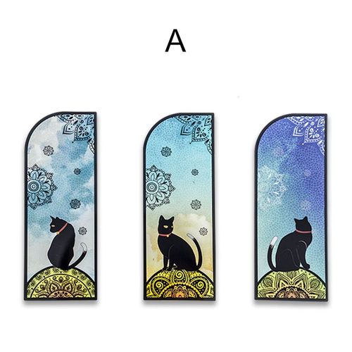 Marque-Pages Chat Noir, Animal De Compagnie, Papillon, Étudiant, Marqueurs De Page, Accessoires De Papeterie De Lecture, 6 Pièces