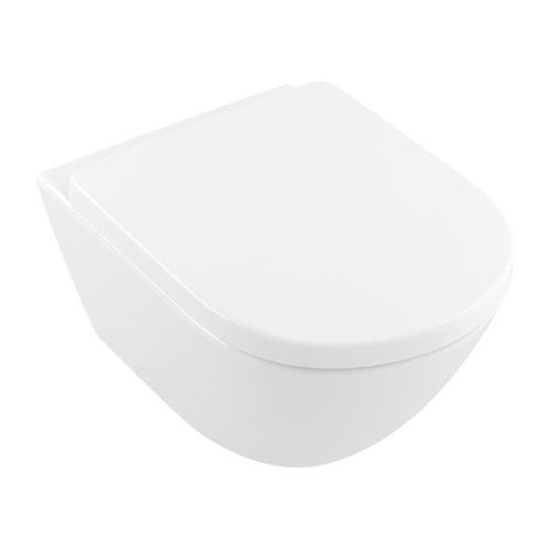 Cuvette Subway 2.0410 x 580 mm, Ovale, DirectFlush, modèle suspendu, sortie horizontale, En porcelaine sanitaire Blanc