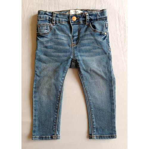 Jean Bleu Effet Delave. Zara. Taille 9 - 12 Mois. 80 Cm