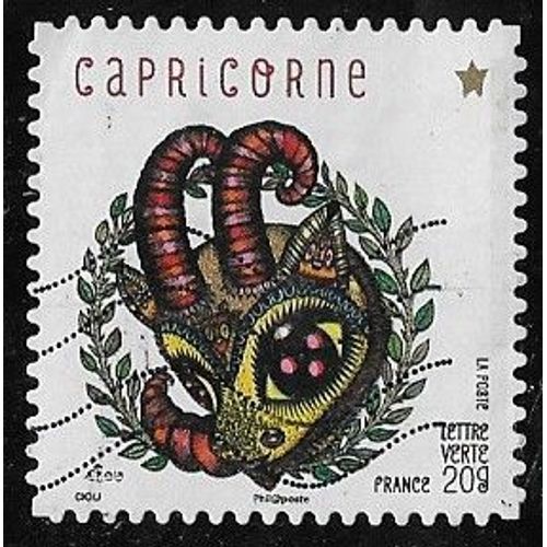Timbre N°A.950 Y & T Lettre Verte 20g. Féerie Astrologie Animaux Du Zodiaque Stylisés Capricorne