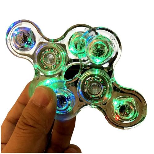 Luminous Fidget Spinner Glow In Dark Light Edc Batman Finger Stress Relief Toys, Cristal