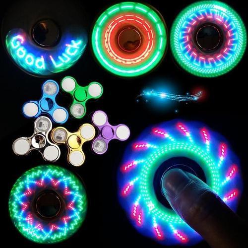 Luminous Fidget Spinner Glow In Dark Light Edc Batman Finger Stress Relief Toys, Random Couleur