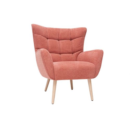 Fauteuil Scandinave Tissu Effet Velours Textur? Terracotta Avery