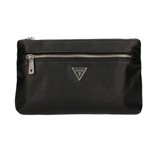 Pochette Guess Homme Classic logo triangle Noir