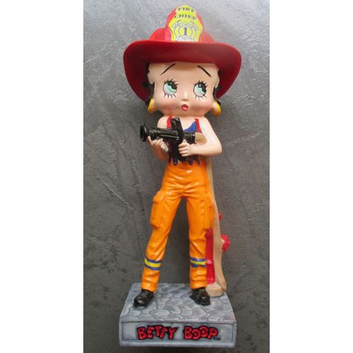 Figurine Betty Boop Pompier Statuette De Collection 14 X 6 Cm