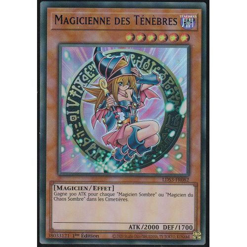 Carte Yu-Gi-Oh - Magicienne Des Tenebres - Lds3-Fr082 - Ultra-Rare - Titre Bleu -