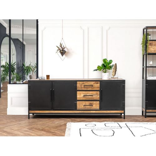 Buffet 3 Portes 200 Cm Beaubourg Bois De Manguier