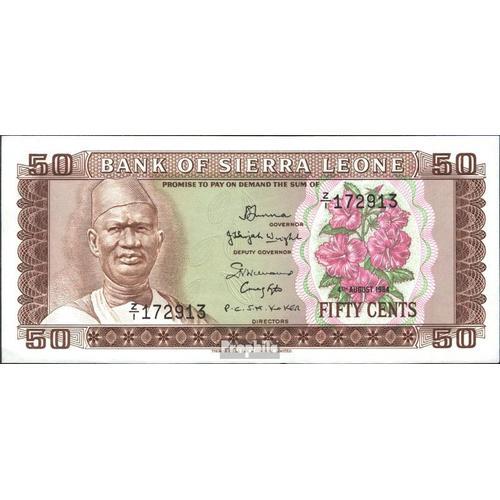 Sierra Leone Sierra-Léonais 4e Neuf 1984 50 Cent Fleurs